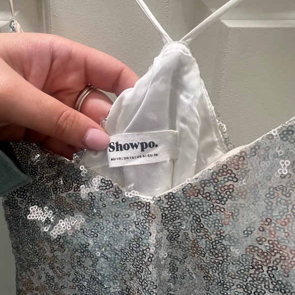 SHOWPO - silver Sequin dress size medium - Picture 9 of 10